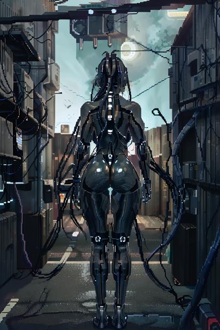 14233-895165808-((pixel art)) portrait of ikaros-androids from the back, large boobs, toned abs, ((outside in a alley at (night) with electrical.png